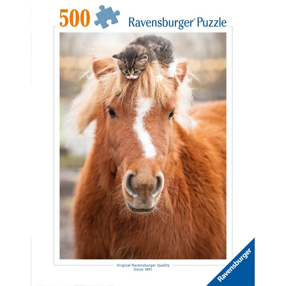 Puzzle 500 Piezas Puppies Collection Gatito y Caballo Ravensburger Imagen principal del producto