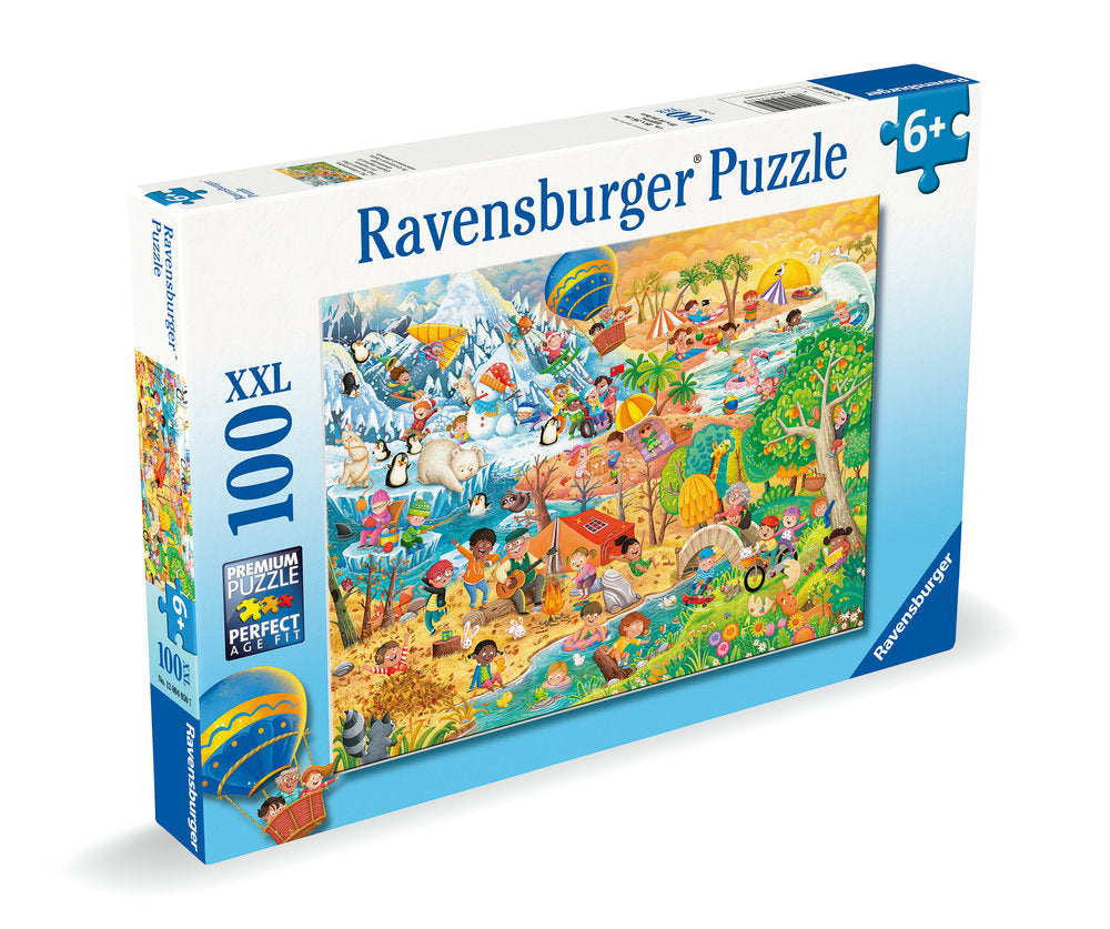 PUZZLE 100 PIEZAS XXL CUATRO ESTACIONES DE DIVERSION | RAVENSBURGER PUZZLES | 1 UNIDAD | 4005555040507 Imagen principal del producto