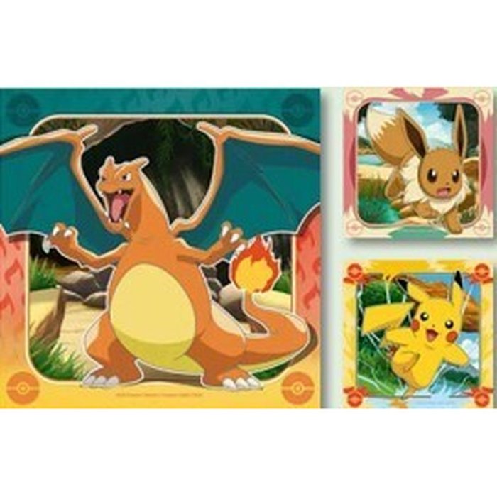 Puzzle 2D Pokémon 3x49 Piezas Ravensburger