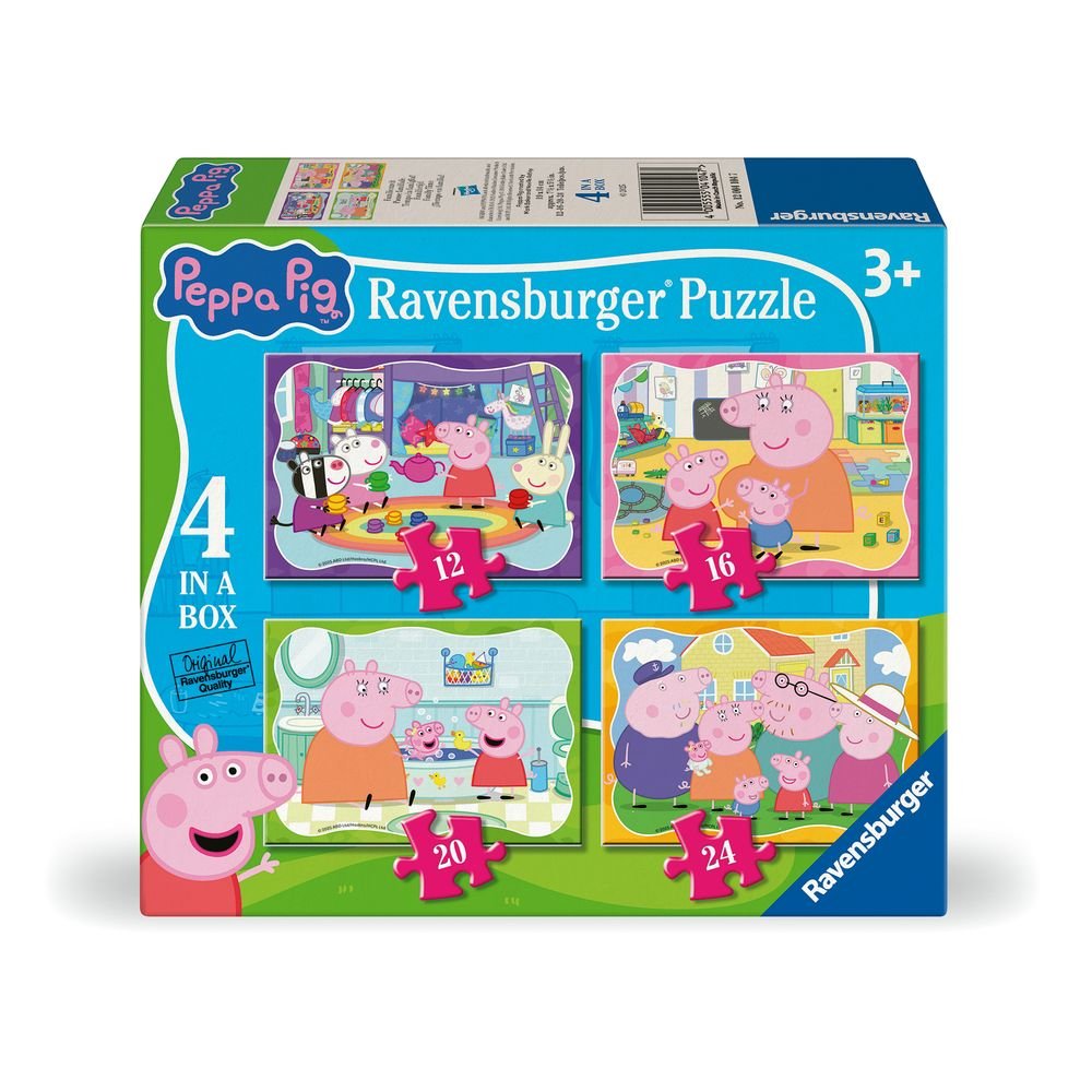 Puzzle 4 in a Box 12/16/20/24 Piezas Peppa Pig Ravensburger Imagen principal del producto