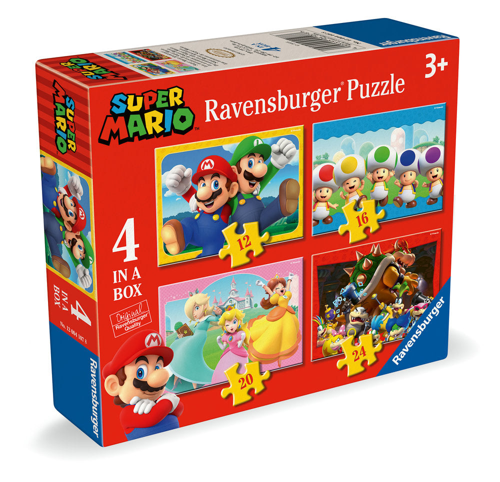 PUZZLE 4 IN A BOX 12/16/20/24 PIEZAS SUPER MARIO | RAVENSBURGER PUZZLES | 1 UNIDAD | 4005555041078 Imagen principal del producto