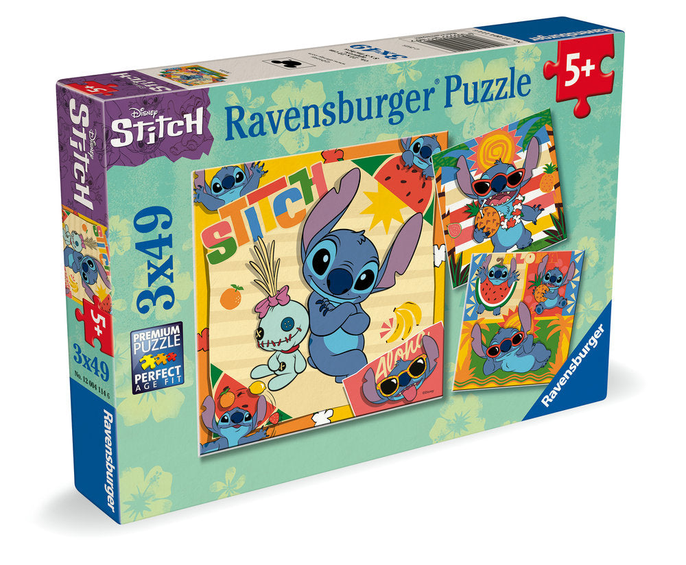PUZZLE 3X49 PIEZAS DISNEY STITCH | RAVENSBURGER PUZZLES | 1 UNIDAD | 4005555041146 Imagen principal del producto