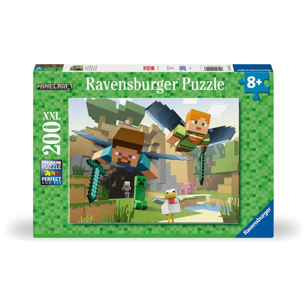 PUZZLE 200 PIEZAS XXL MINECRAFT | RAVENSBURGER PUZZLES | 1 UNIDAD | 4005555041443 Imagen principal del producto