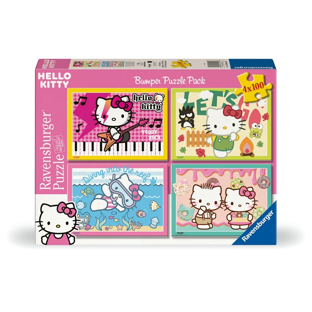 Puzzle 4 x 100 piezas Kitty Ravensburger Puzzle Imagen principal del producto