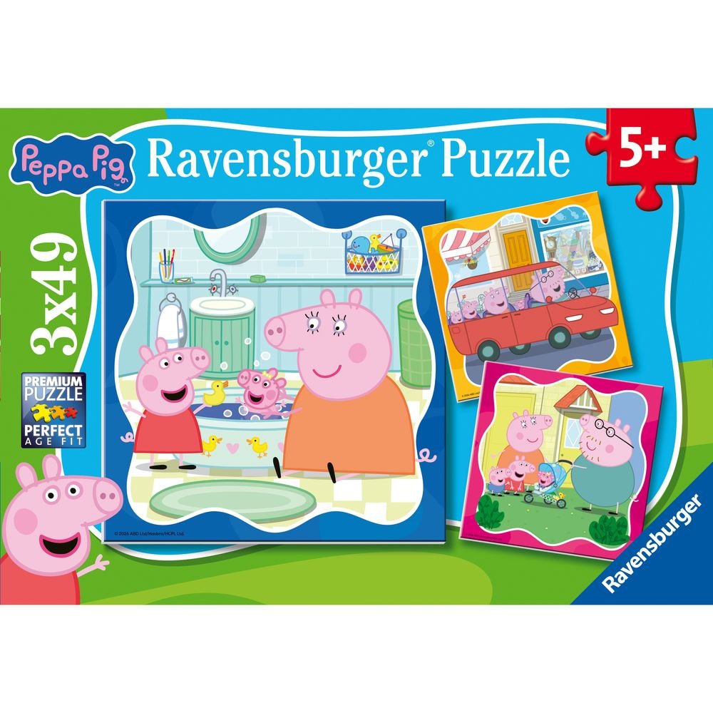 Puzzle 3x49 Piezas Peppa Pig Ravensburger Puzzle y Juguetes Imagen principal del producto