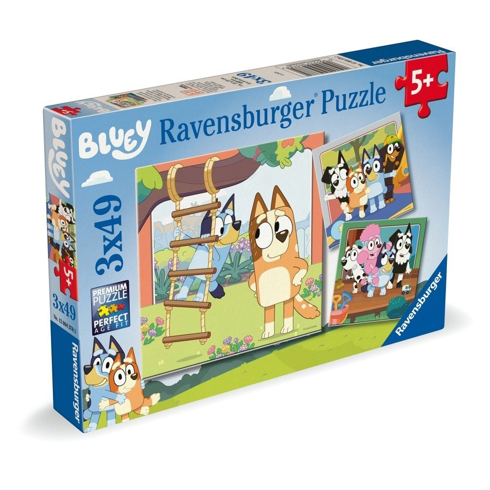 Puzzle Bluey 3x49 piezas Ravensburger