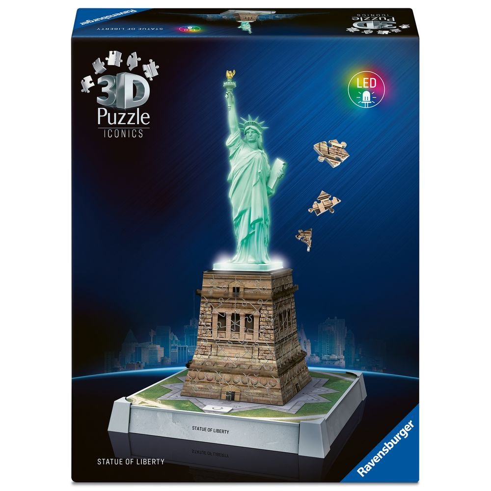 Puzzle 3D Estatua de la Libertad con Luz Ravensburger Puzzle Imagen principal del producto