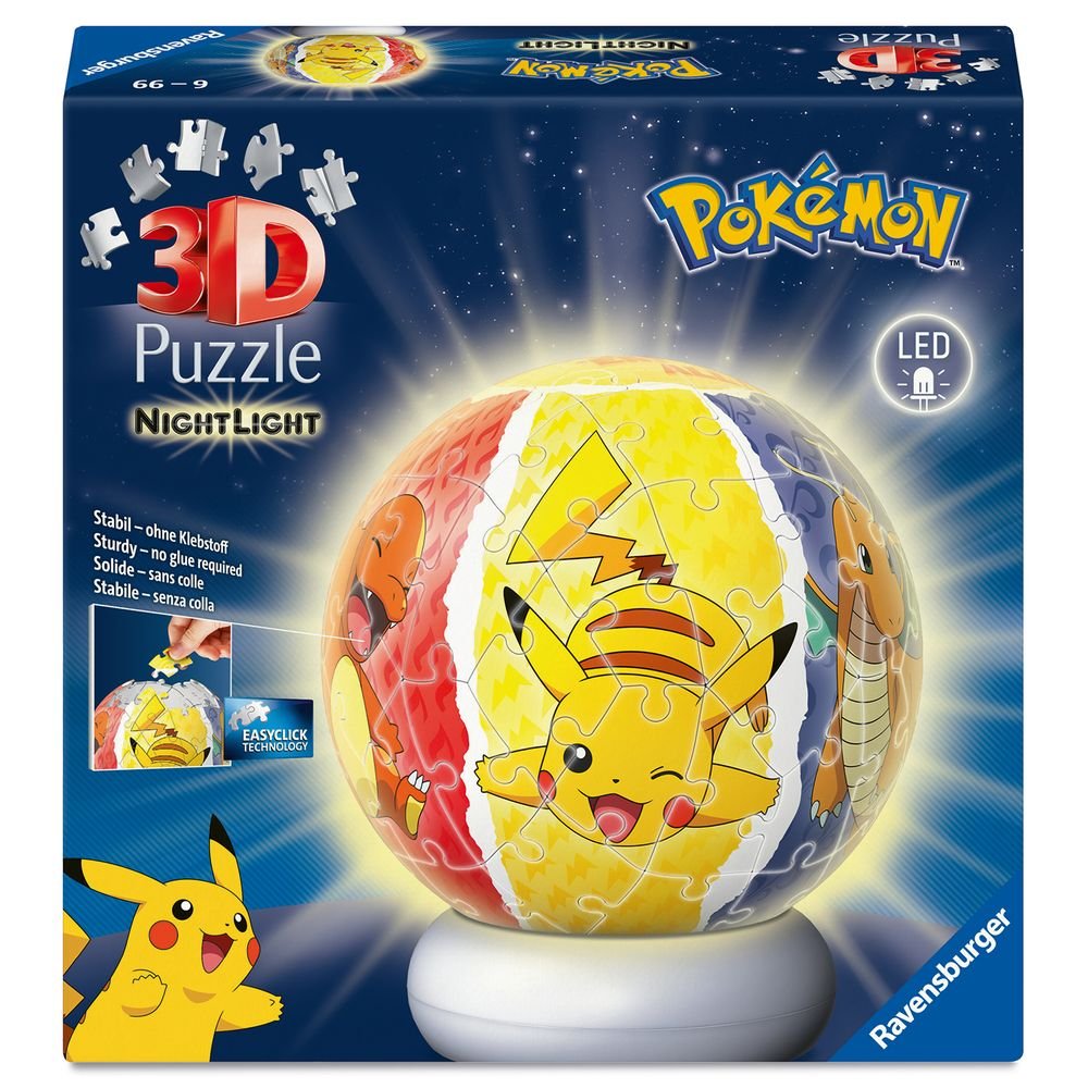 Puzzle Ball Nightlight Pokémon Ravensburger Puzle Luminoso Imagen principal del producto