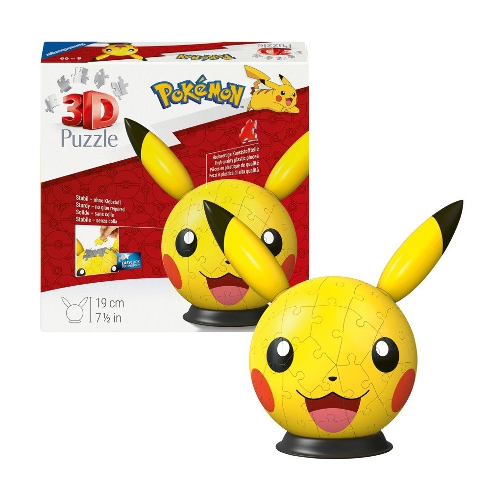 Puzzle 3D Pikachu Ravensburger - 72 piezas