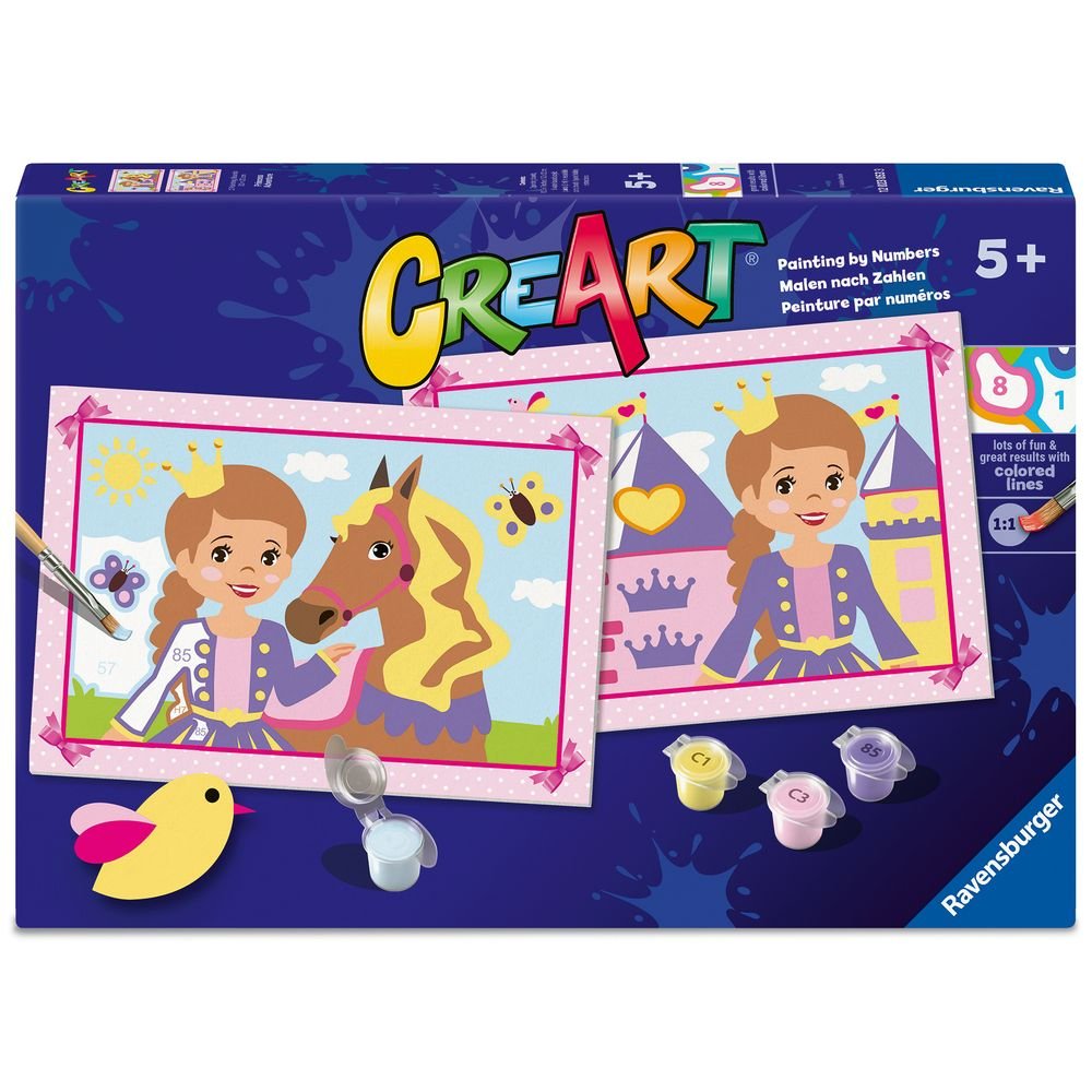 PINTAR POR NUMEROS CREART SERIE JUNIOR PRINCESA AVENTURERA | RAVENSBURGER GAMES | 1 UNIDAD | 4005555230533 Imagen principal del producto