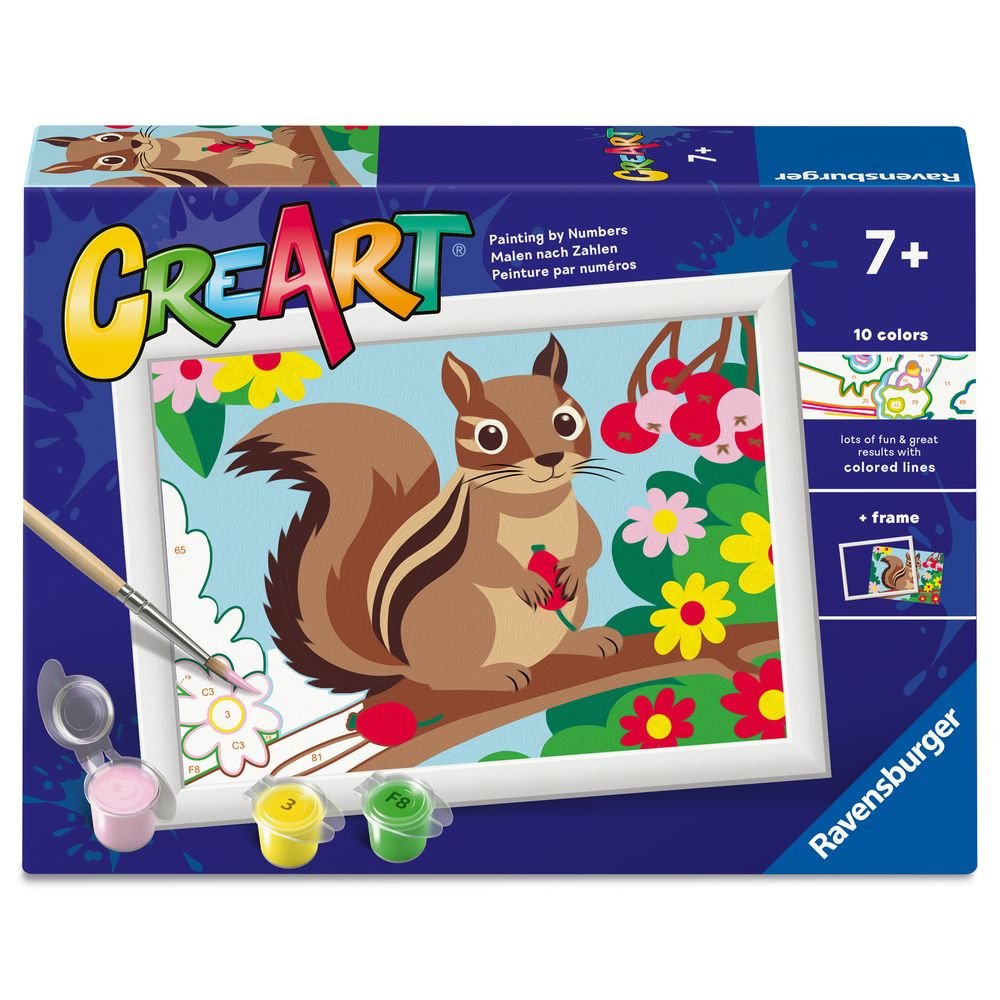 Pintar por Numeros Creart Serie E Ardilla Alegre Ravensburger Games