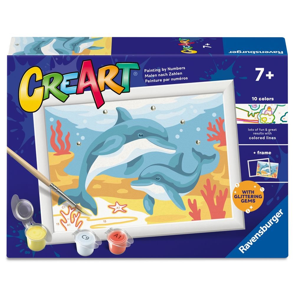 Pintar por Números Creart Serie E Delfin Contento Ravensburger GAMES