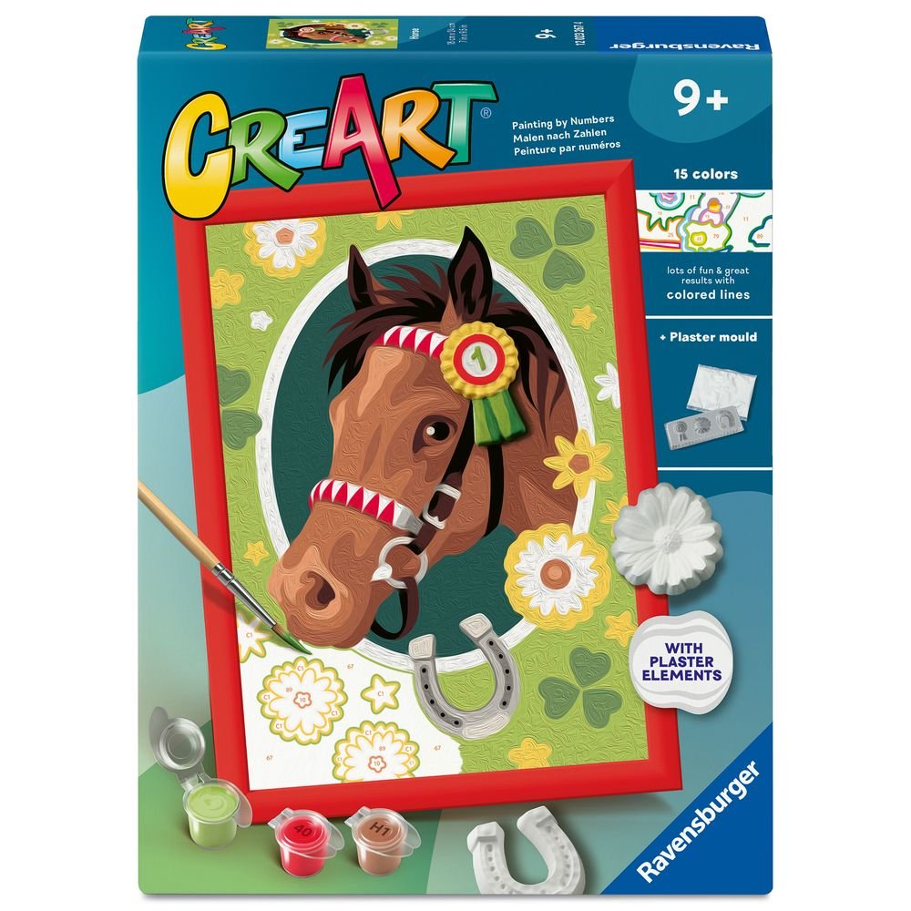 Pintar por Números Creart Serie D Caballo con Yeso 3D Ravensburger G Imagen principal del producto