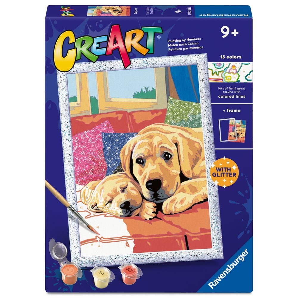 Pintar por números CreArt Amor de Perritos Ravensburger