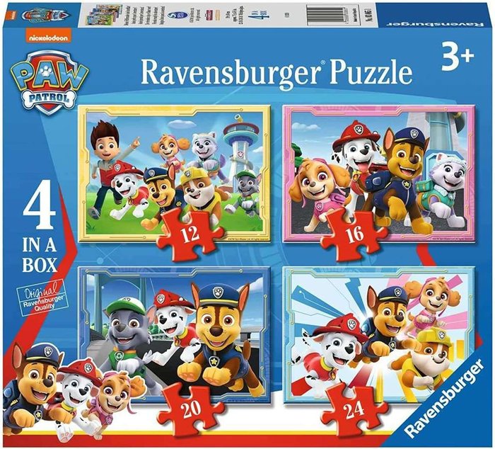 Puzzle Patrulla Canina 4 en 1 Ravensburger 12,16,20,24 piezas Imagen principal del producto