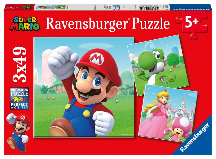 PUZZLE SUPER MARIO 3 PUZZLES 49 PZ | RAVENSBURGER PUZZLES | 1 UNIDAD | 4005556051861 Imagen principal del producto