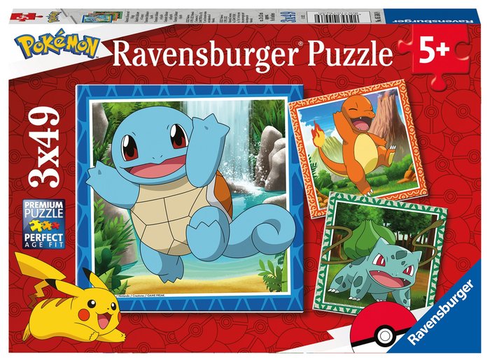 PUZZLE 3X49 POKEMON | RAVENSBURGER PUZZLES | 1 UNIDAD | 4005556055869 Imagen principal del producto