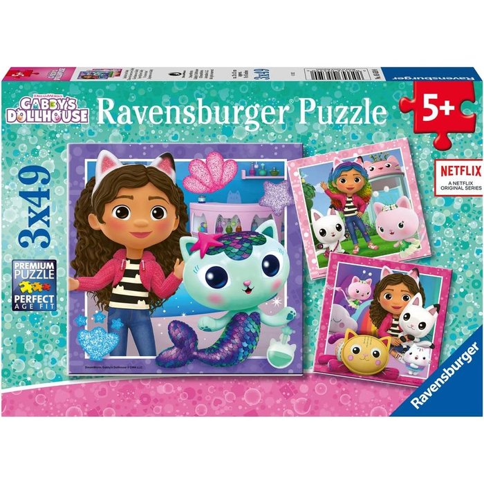 PUZZLE 3X49 PZ GABBY´S DOLLHOUSE | RAVENSBURGER PUZZLES | 1 UNIDAD | 4005556056590 Imagen principal del producto