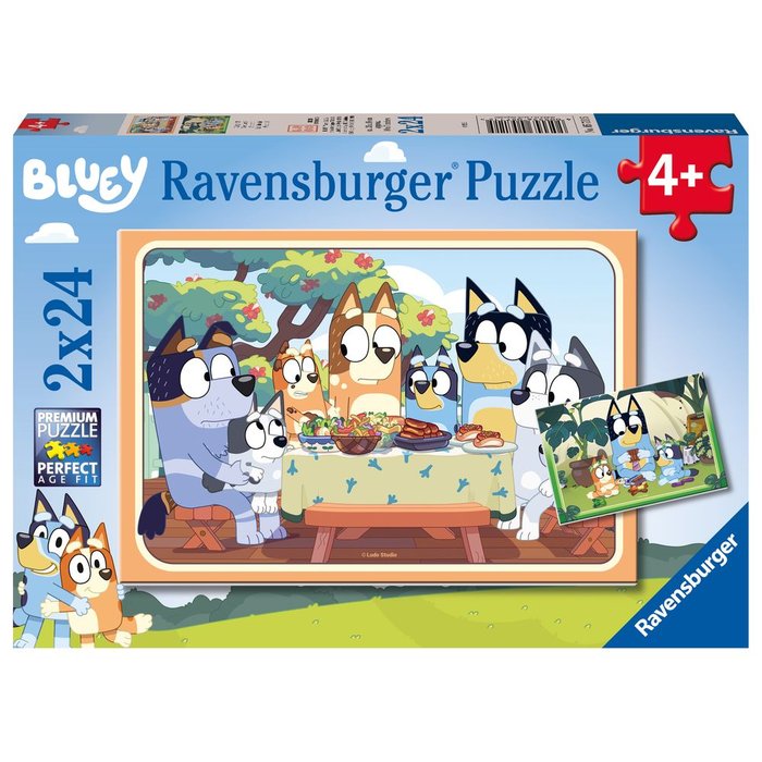 PUZZLE 2 X 24 PIEZAS BLUEY | RAVENSBURGER PUZZLES | 1 UNIDAD | 4005556057115 Imagen principal del producto