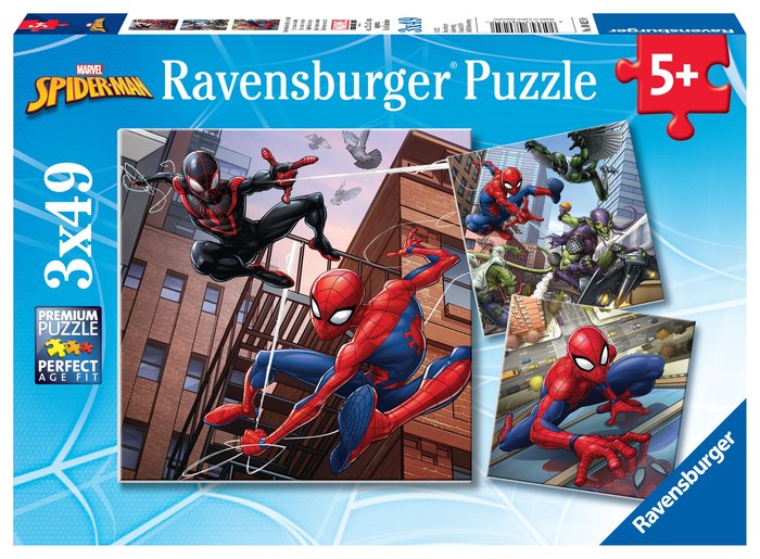 PUZZLE 3X49 PZ SPIDERMAN | RAVENSBURGER PUZZLES | 1 UNIDAD | 4005556080250 Imagen principal del producto