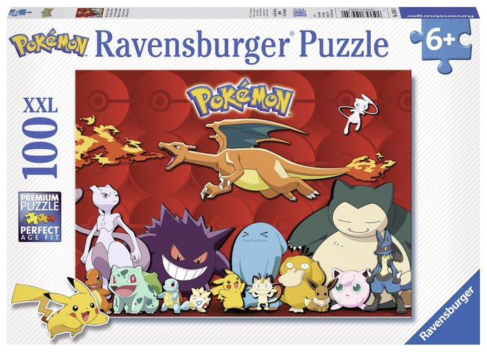 PUZZLE POKEMON 100 PZ, XXL | RAVENSBURGER PUZZLES | 1 UNIDAD | 4005556109340 Imagen principal del producto