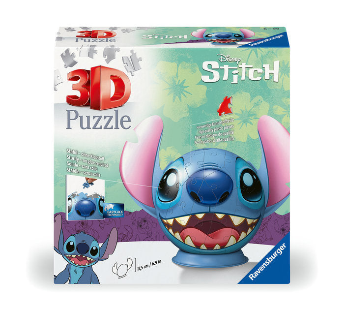 PUZZLE 3D STITCH CON OREJAS | RAVENSBURGER PUZZLES | 1 UNIDAD | 4005556115747 Imagen principal del producto