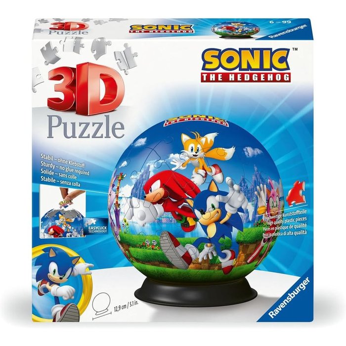 Puzzle 3D Puzzle Ball Sonic the Hedgehog Ravensburger Imagen principal del producto