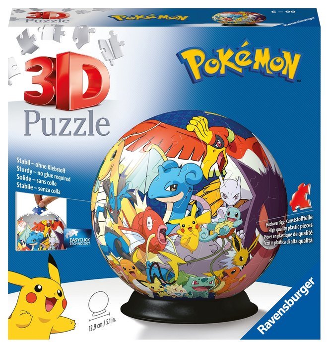 PUZZLE 3D BALL 72 PIEZAS POKEMON | RAVENSBURGER PUZZLES | 1 UNIDAD | 4005556115952 Imagen principal del producto