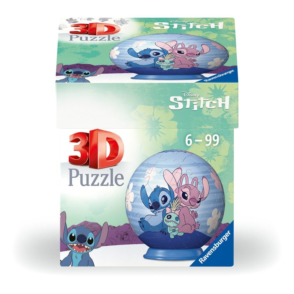 Puzzle 3D Ball 54 Piezas Disney Stitch & Angel Ravensburger Imagen principal del producto