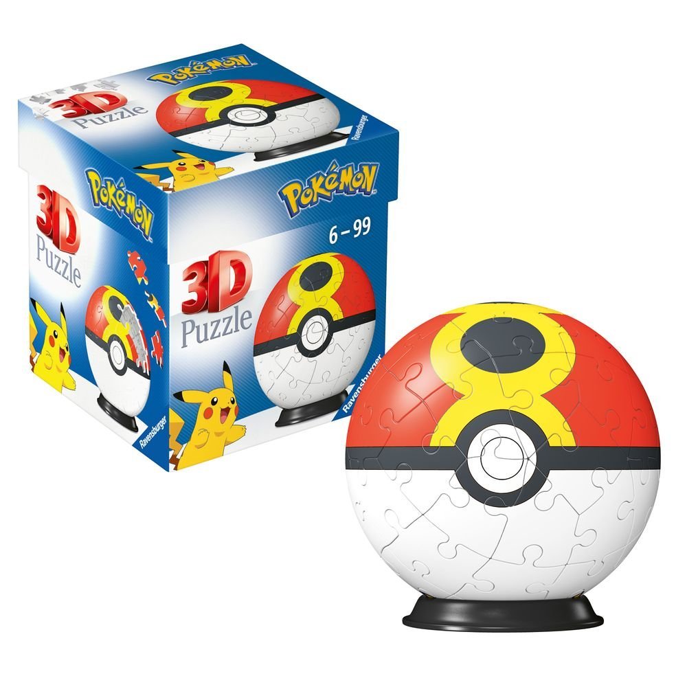 PUZZLE 3D BALL 54 PIEZAS POKEMON REPEAT BALL | RAVENSBURGER PUZZLES | 1 UNIDAD | 4005556116287 Imagen principal del producto