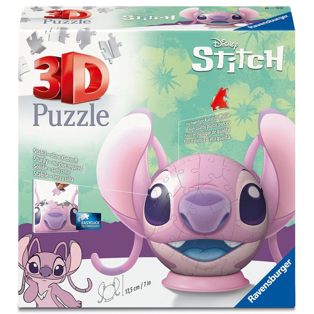 PUZZLE 3D ANGEL - CON OREJAS | RAVENSBURGER PUZZLES | 1 UNIDAD | 4005556116393 Imagen principal del producto