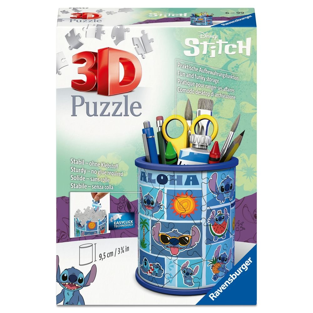 PUZZLE 3D PORTALAPICES STITCH | RAVENSBURGER PUZZLES | 1 UNIDAD | 4005556116423 Imagen principal del producto