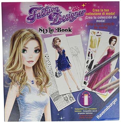 JUEGO FASHION DESIGNER STYLE BOOK: TRAJES DE NOCHE | RAVENSBURGER GAMES | 1 UNIDAD | 4005556180936