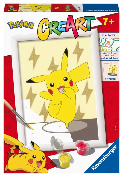 JUEGO PINTAR POR NUMEROS CREART SERIE E - POKEMON PIKACHU | RAVENSBURGER GAMES | 1 UNIDAD | 4005556202416 Imagen principal del producto