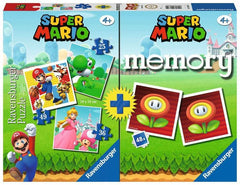 MEMORY + 3 PUZZLES MULTIPACK SUPER MARIO | RAVENSBURGER GAMES | 1 UNIDAD | 4005556208319