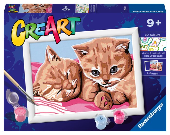 PINTAR CON NUMEROS CREART SERIE E CLASSIC - GATITOS AMIGOS | RAVENSBURGER GAMES | 1 UNIDAD | 4005556235629 Imagen principal del producto