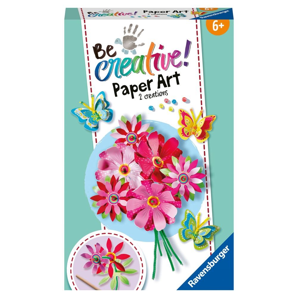 Juego Be Creative Mini Arte en Papel Flores y Mariposas Ravensburger
