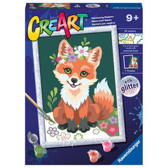 JUEGO PINTAR POR NUMEROS CREART SERIE D ZORRO CON FLORES | RAVENSBURGER GAMES | 1 UNIDAD | 4005556237258