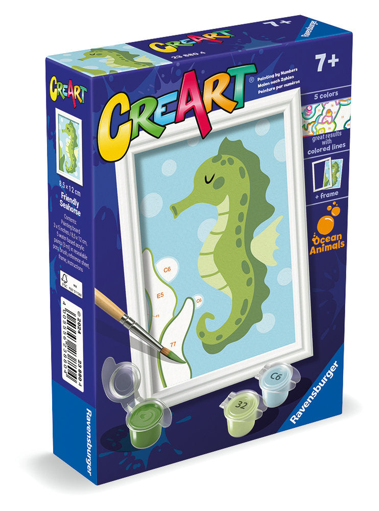 PINTAR POR NUMEROS CREART SERIE F CABALLITO DE MAR | RAVENSBURGER GAMES | 1 UNIDAD | 4005556238804 Imagen principal del producto