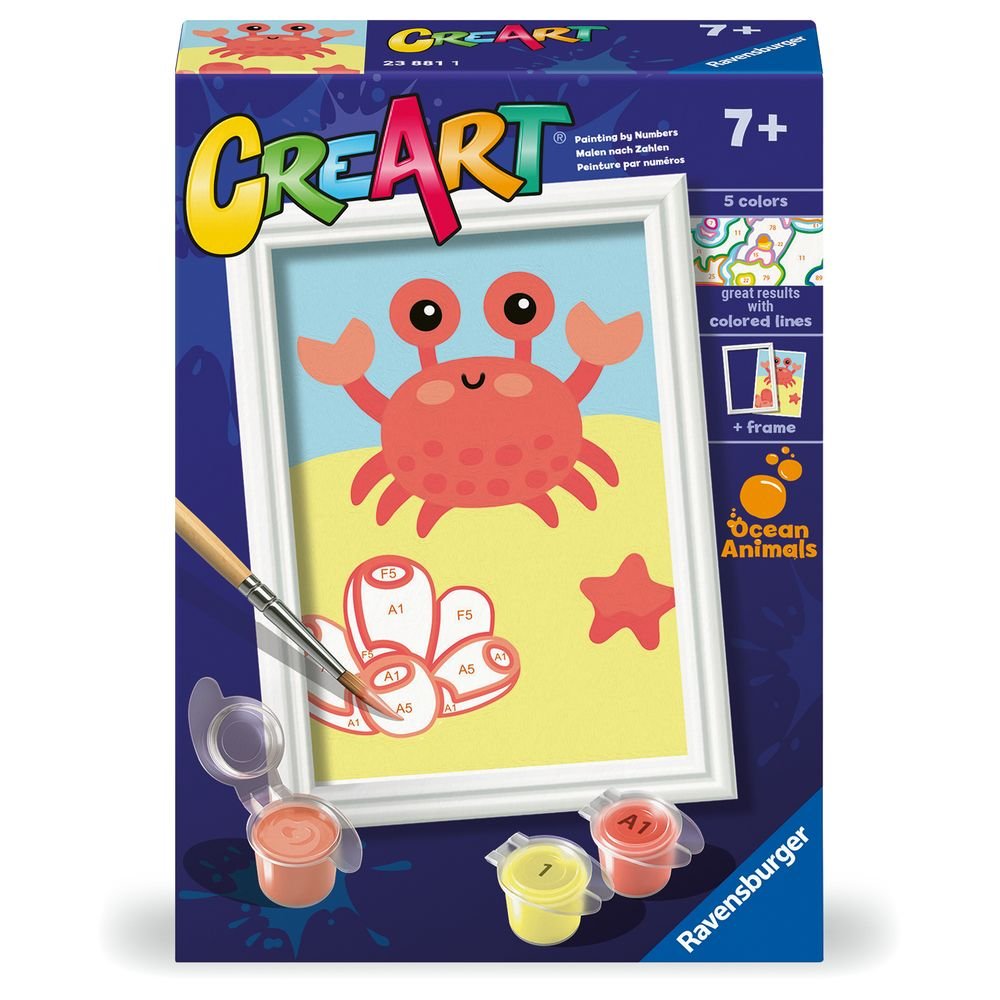 PINTAR POR NUMEROS CREART SERIE F CANGREJITO | RAVENSBURGER GAMES | 1 UNIDAD | 4005556238811