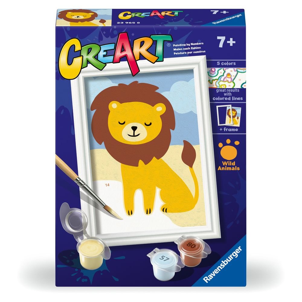 PINTAR POR NUMEROS CREART SERIE F AMIGO LEON | RAVENSBURGER GAMES | 1 UNIDAD | 4005556239658 Imagen principal del producto