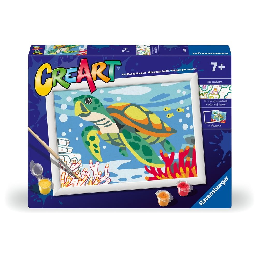 PINTAR POR NUMEROS CREART SERIE D TORTUGA MARINA | RAVENSBURGER GAMES | 1 UNIDAD | 4005556239740 Imagen principal del producto
