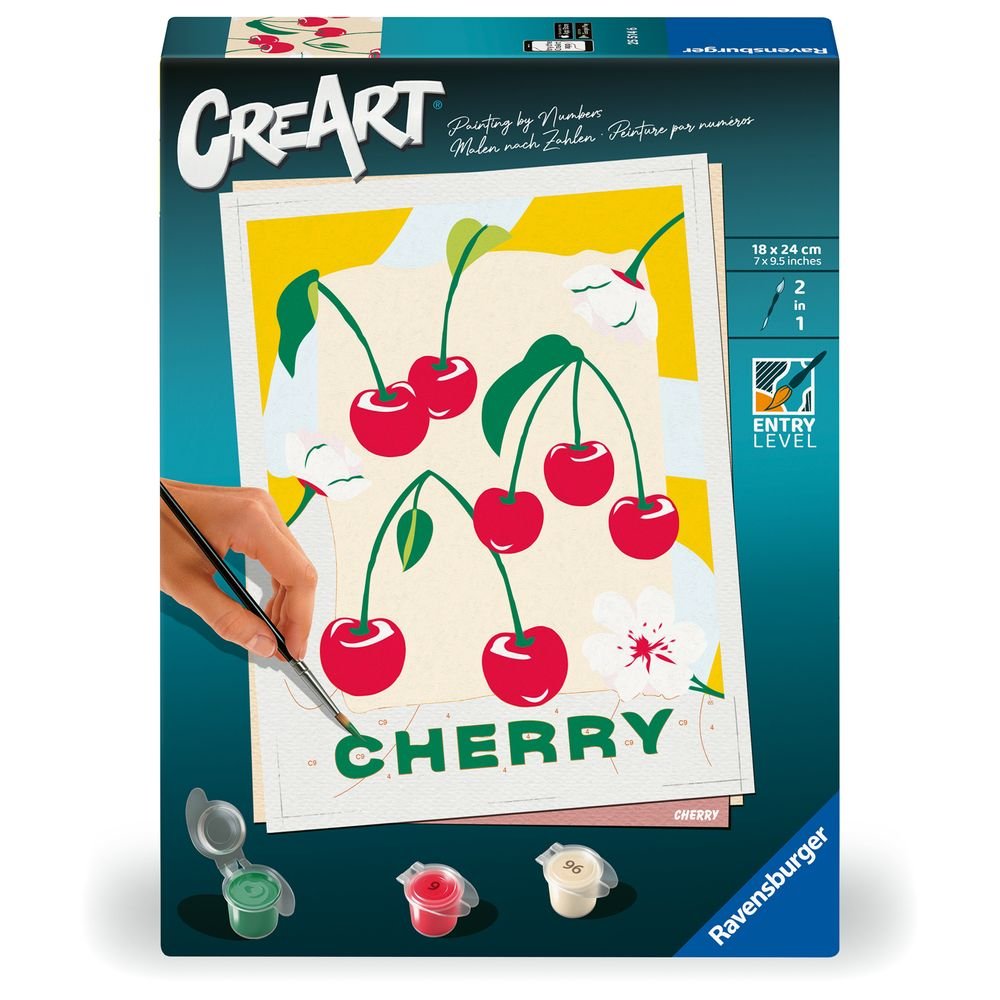 PINTAR POR NUMEROS CREART ADULTOS SERIE D CHERRY POSTER | RAVENSBURGER GAMES | 1 UNIDAD | 4005556255146 Imagen principal del producto