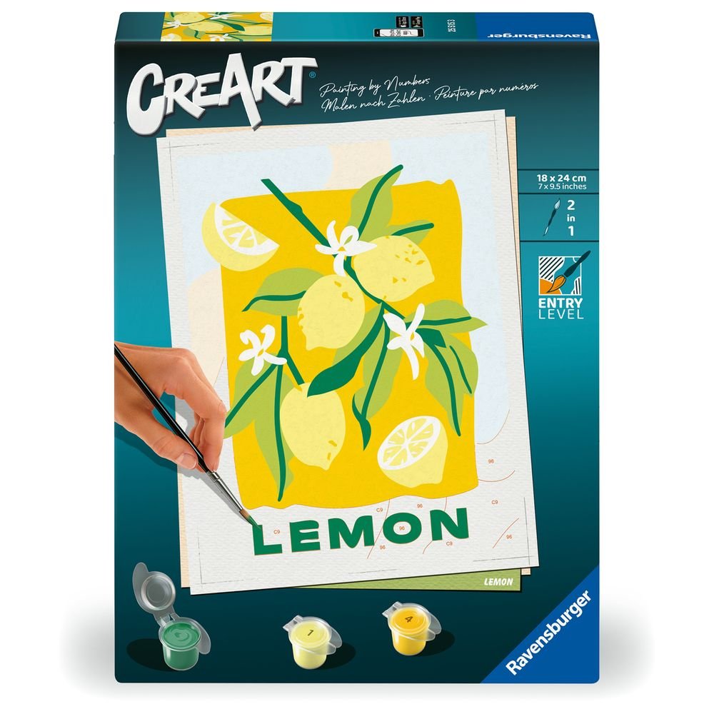 PINTAR POR NUMEROS CREART ADULTOS SERIE D LEMON POSTER | RAVENSBURGER GAMES | 1 UNIDAD | 4005556255153 Imagen principal del producto