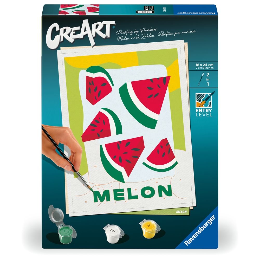 PINTAR POR NUMEROS CREART ADULTOS SERIE D MELON POSTER | RAVENSBURGER GAMES | 1 UNIDAD | 4005556255160 Imagen principal del producto