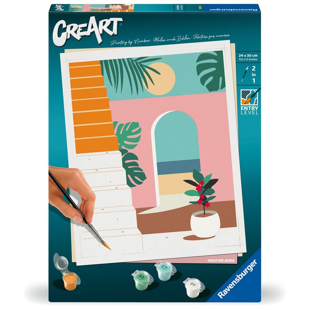 PINTAR POR NUMEROS CREART ADULTOS SERIE C VACACIONES | RAVENSBURGER GAMES | 1 UNIDAD | 4005556255245 Imagen principal del producto