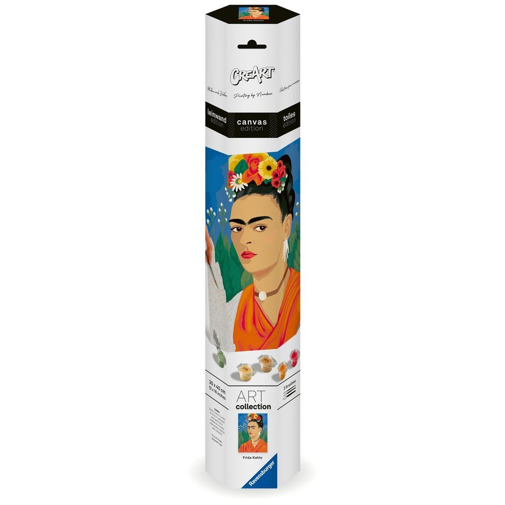 PINTAR POR NUMEROS CREART ADULTOS PREMIUM B FRIDA KAHLO | RAVENSBURGER GAMES | 1 UNIDAD | 4005556255252 Imagen principal del producto