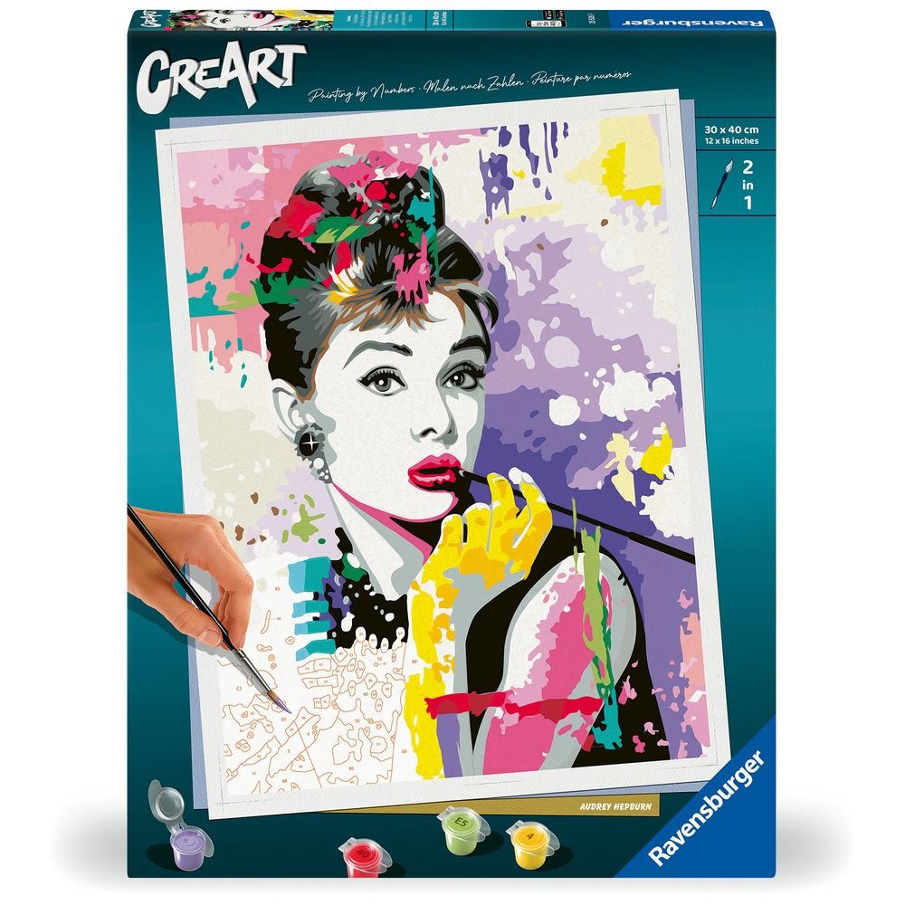 PINTAR POR NUMEROS CREART ADULTOS PREMIUM B AUDREY HEPBURN | RAVENSBURGER GAMES | 1 UNIDAD | 4005556255269
