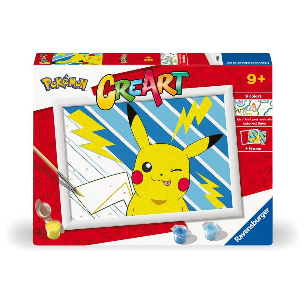 PINTAR POR NUMEROS CREART SERIE D POKEMON PIKACHU | RAVENSBURGER GAMES | 1 UNIDAD | 4005556255566
