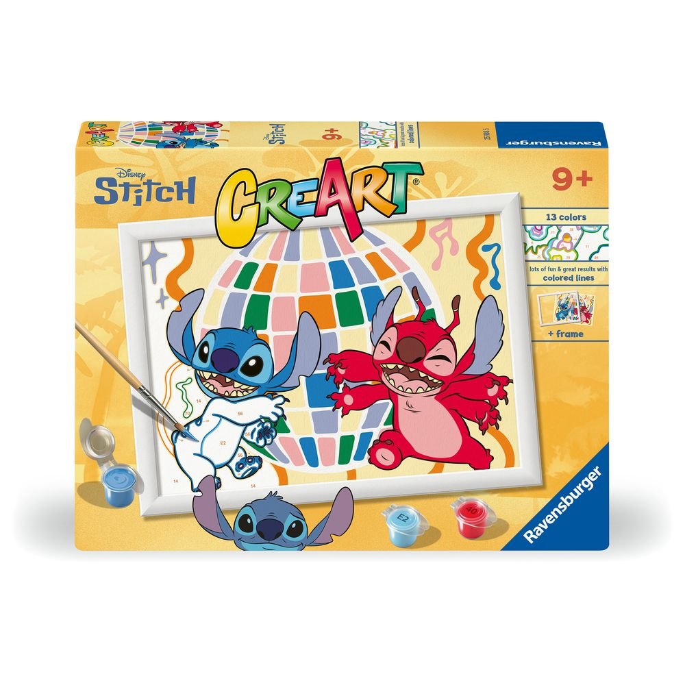 PINTAR POR NUMEROS CREART SERIE D STITCH & LEROY | RAVENSBURGER GAMES | 1 UNIDAD | 4005556259885 Imagen principal del producto